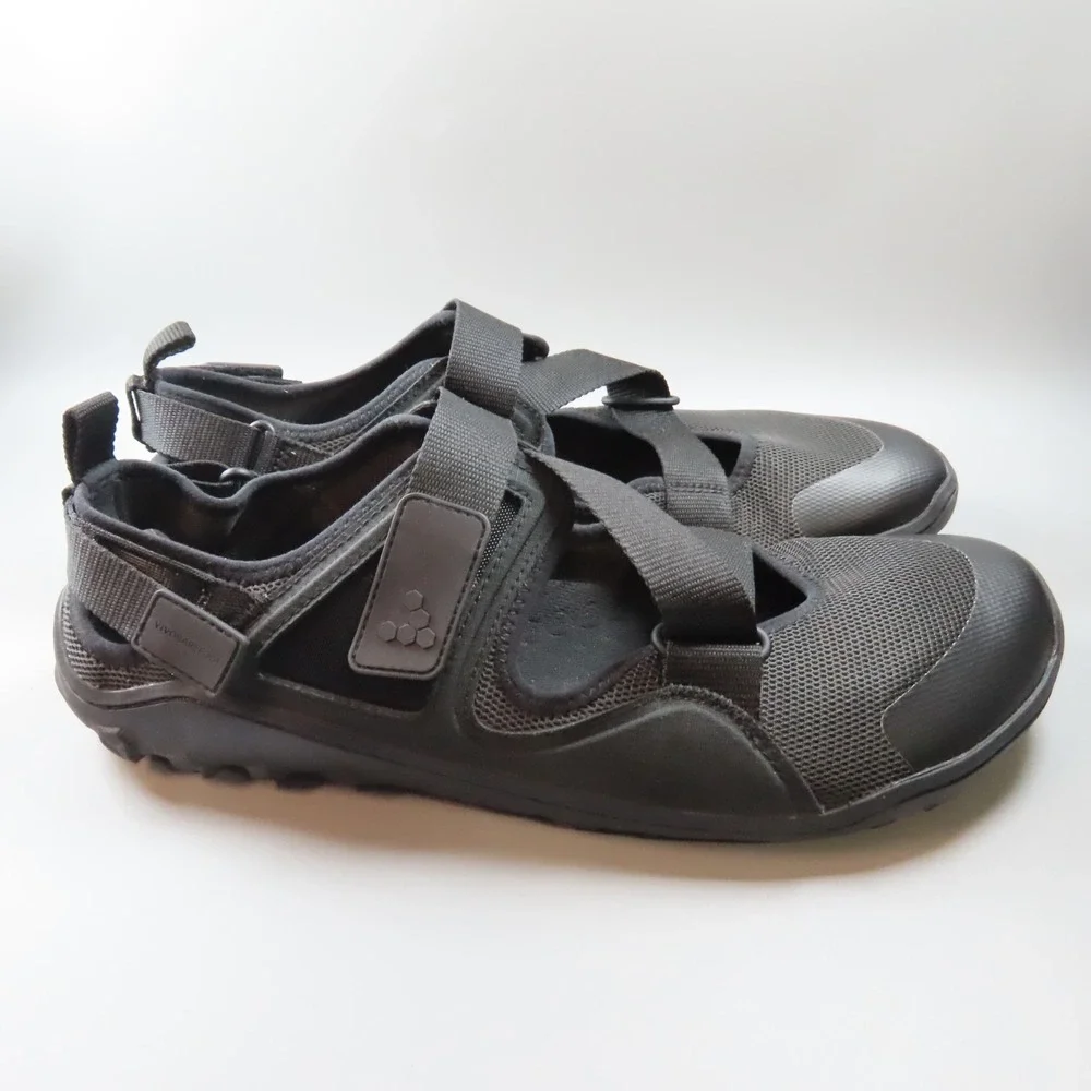 VivoBarefoot Tracker Sandals Men's Size 12 Obsidian‎ Textile Barefoot Hiking